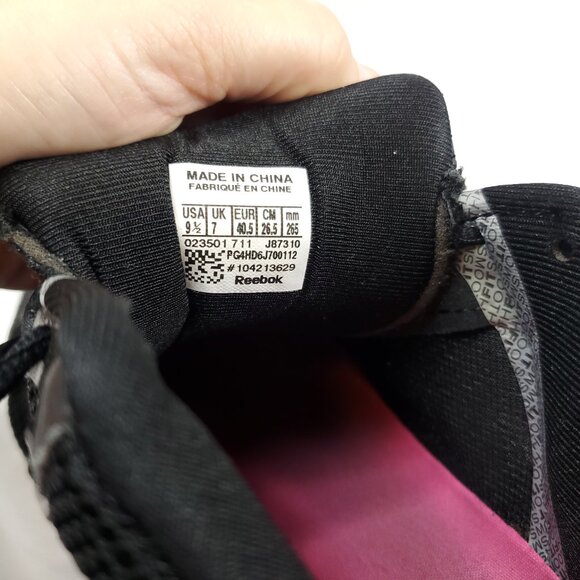 Reebok Womens Premier Zig Fly Running Shoes Black Pink Lace Up Mesh Sz 9.5 - Picture 11 of 12